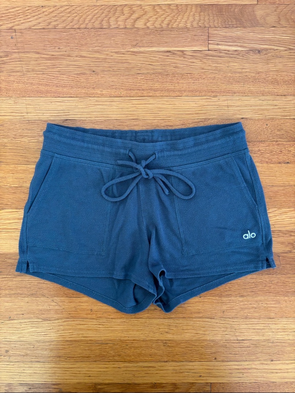 ALO Yoga Slate Blue Athletic Drawstring Shorts
